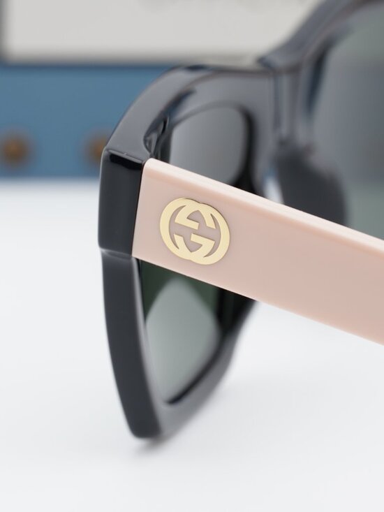 Gucci GG1714S 006 Square Sunglasses - Black / Pink / Grey main image 8